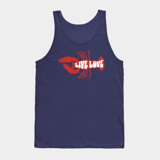 Live Love Lobster, Crustacean Beachlife Tank Top